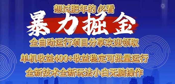 （13675期）2025暴力掘金项目，想过肥年必看！-壹浩聊项目