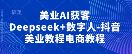 美业AI获客Deepseek+数字人-抖音美业教程电商教程-壹浩聊项目