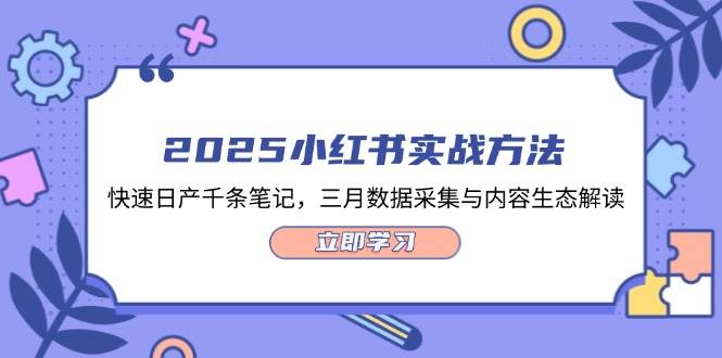 2025小红书实战方法，快速日产千条笔记，三月数据采集与内容生态解读-壹浩聊项目