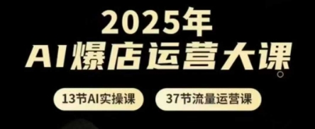 2025年AI爆店运营大课，13节AI实操课+37节流量运营课-壹浩聊项目