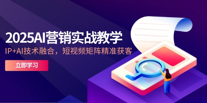 2025AI营销实战教学-5月，IP+AI技术融合，短视频矩阵精准获客-壹浩聊项目