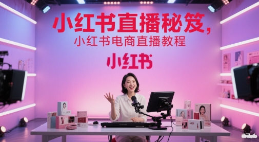 小红书直播秘笈，小红书电商直播教程-壹浩聊项目