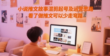 小说推文故事混剪起号及运营思路，看了做推文可以少走弯路-壹浩聊项目
