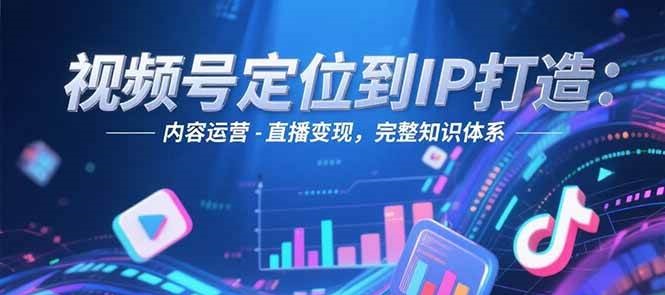 视频号定位到IP打造：账号搭建-内容运营-直播变现，完整知识体系-壹浩聊项目