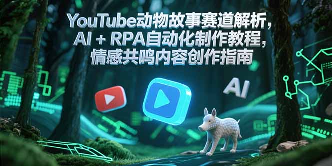 YouTube动物故事赛道解析，AI+RPA自动化制作教程，情感共鸣内容创作指南-壹浩聊项目