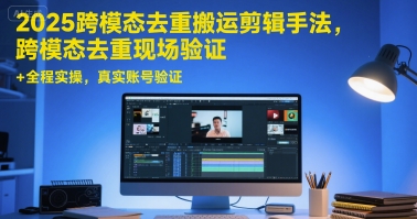 2025跨模态去重搬运剪辑手法，跨模态去重现场验证 +全程实操，真实账号验证-壹浩聊项目