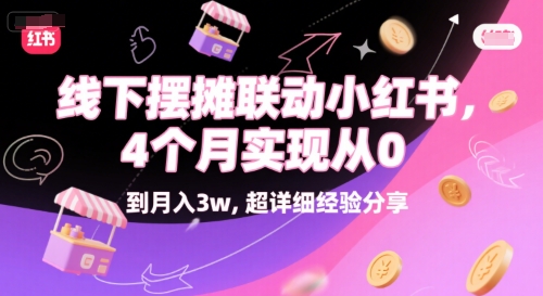 线下摆摊联动小红书，4 个月实现从 0 到月入3w，超详细经验分享-壹浩聊项目