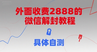 外面收费2888的微信解封教程，具体自测-壹浩聊项目