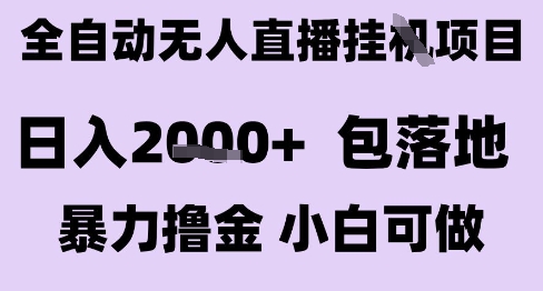 最新全自动抖音无人直播挂G项目，日入2k+ 包落地暴力撸金，小白可做【揭秘】-壹浩聊项目
