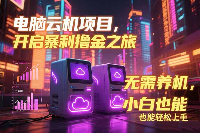 电脑云机项目 暴力撸金玩法，不需要养机 配置没有要求 单机100个窗口一…-壹浩聊项目