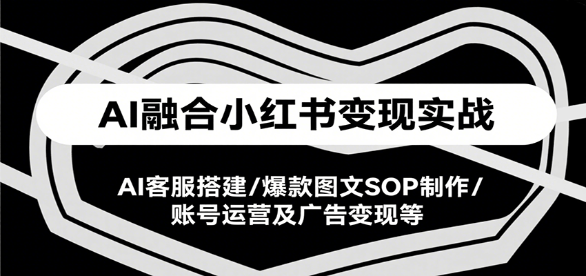 AI融合小红书变现实战课，AI客服搭建/爆款图文SOP制作/账号运营及广告变现等-壹浩聊项目