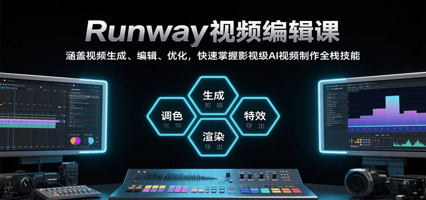 Runway视频编辑课，涵盖视频生成、编辑、优化，快速掌握影视级AI视频制作全栈技能-壹浩聊项目