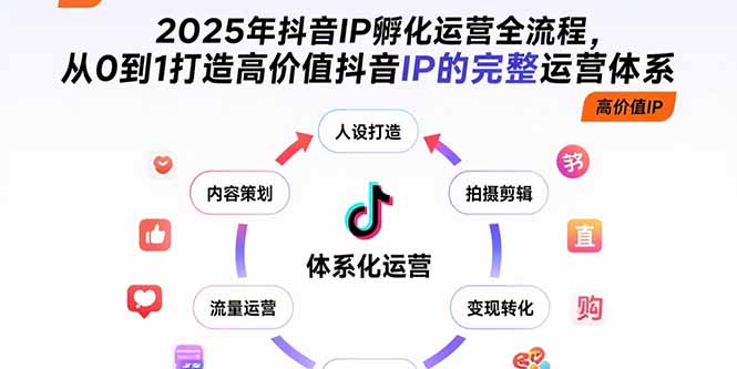 2025年抖音IP孵化运营全流程，从0到1打造高价值抖音IP的完整运营体系-壹浩聊项目