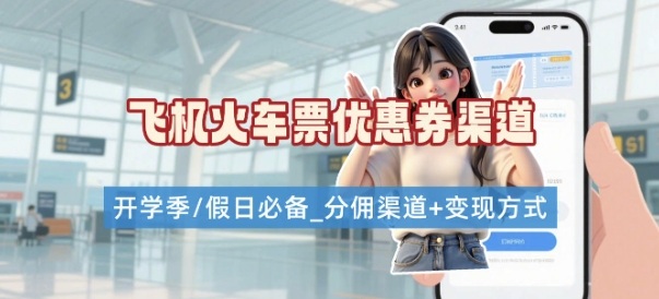 学生党必看！机票火车票优惠券申请渠道 + 项目打法，开学季节日速存-壹浩聊项目