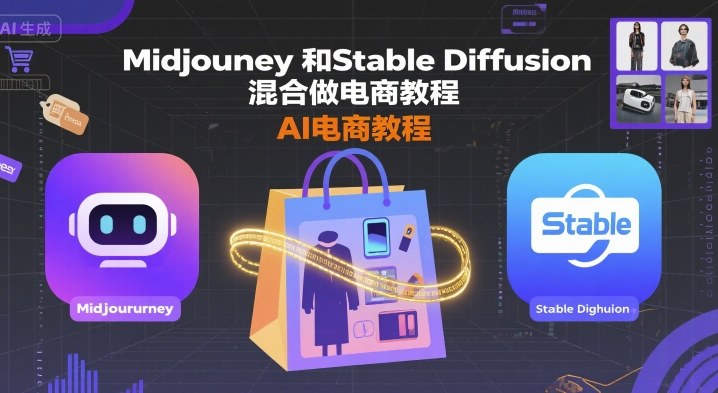 Midjourney和Stable Diffusion混合做电商教程-ai电商教程-壹浩聊项目