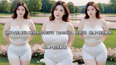微胖女孩舞蹈AI视频制作提示词(含绘图词、视频词) 跳舞+视频教程-壹浩聊项目