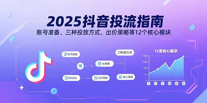 2025抖音投流指南，账号准备、三种投放方式、出价策略等12个核心模块-壹浩聊项目