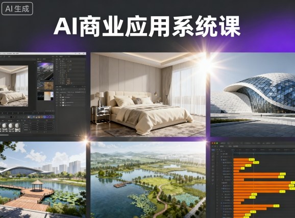AI商业应用系统课，室内-软装-建筑-景观，智能设计+效果图+动画画实战-壹浩聊项目