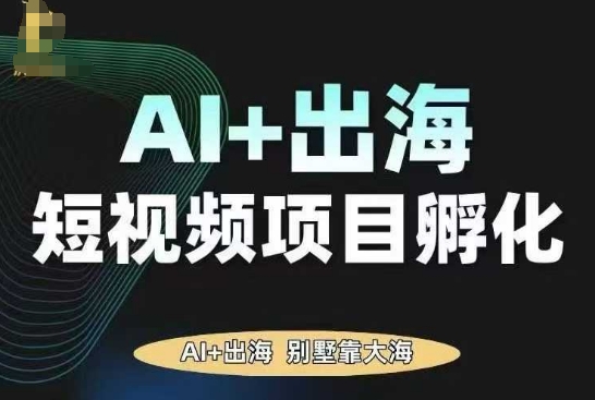 AI·TikTok AI+出海短视频项目孵化，陪你从0-1借助AI实现出海变现-壹浩聊项目