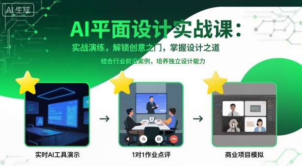 AI平面设计实战课，实战演练，解锁创意之门，掌握设计之道-壹浩聊项目