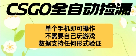 自动挂G捡漏，不用自己挂G不用玩游戏，一个手机即可操作，新手小白轻松月入1W+【揭秘】-壹浩聊项目