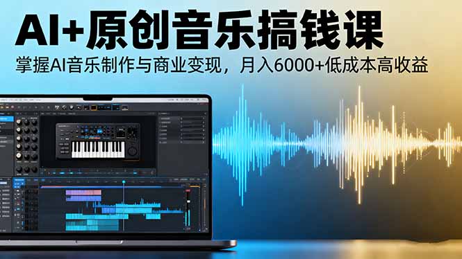 AI+原创音乐搞钱课：掌握AI音乐制作与商业变现，月入6000+低成本高收益-壹浩聊项目