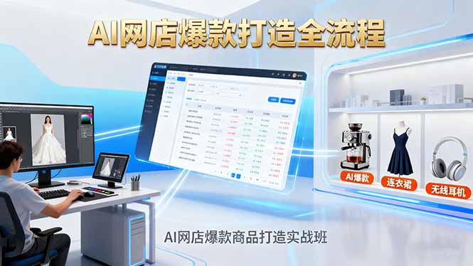 AI网店爆款商品打造实战班：AI技术实现商品图智能处理，快速搭建AI网店-壹浩聊项目