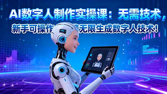 AI数字人制作实操课：无需技术，新手可操作，免费无限生成数字人技术！-壹浩聊项目