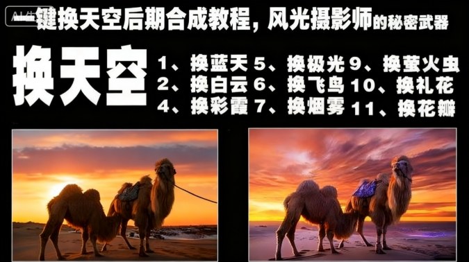 一键换天空后期合成教程，风光摄影师的秘密武器-壹浩聊项目