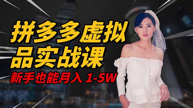 2025 拼多多虚拟品系统实战课，轻资产项目，可矩阵开工作室，新手也能…-壹浩聊项目