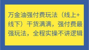 万金油强付费玩法(线上+线下)干货满满,强付费最强玩法,全程实操不讲逻辑-壹浩聊项目