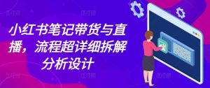 小红书笔记带货与直播,流程超详细拆解分析设计-壹浩聊项目