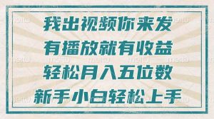 （13667期）不剪辑不直播不露脸，有播放就有收益，轻松月入五位数，新手小白轻松上手-壹浩聊项目