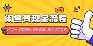 (13677期)闲鱼变现全流程:你从零到一, 打造爆款, 提升流量,助你稳定盈利-壹浩聊项目