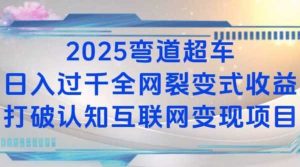 2025弯道超车日入过K全网裂变式收益打破认知互联网变现项目【揭秘】-壹浩聊项目