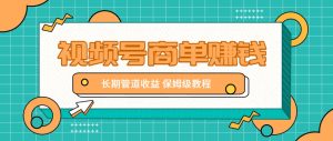 微信视频号商单赚钱项目,发一条短视频赚了9000,长期管道收益,保姆级教程!-壹浩聊项目