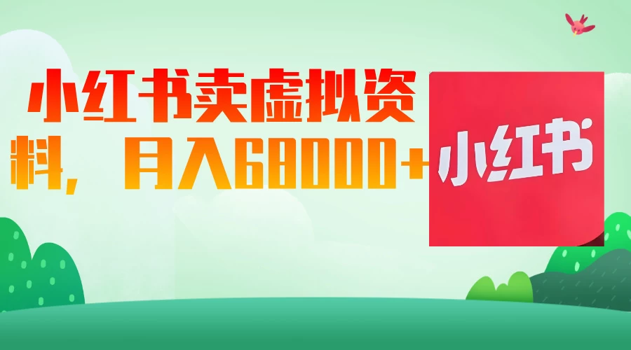 小红书虚拟资料，月入68000（已证实）-壹浩聊项目