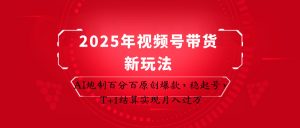 2025年视频号带货新玩法:AI炮制百分百原创爆款,稳起号,T+1结算实现月入过万-壹浩聊项目