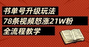 书单号升级玩法,78条视频怒涨21W粉,全流程教学-壹浩聊项目