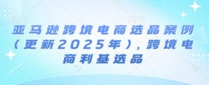 亚马逊跨境电商选品案例(更新2025年4月),跨境电商利基选品-壹浩聊项目