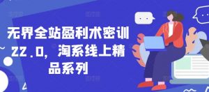 无界全站盈利术密训22.0,淘系线上精品系列-壹浩聊项目