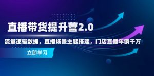 直播带货提升营2.0:流量逻辑数据,直播场景主题搭建,门店直播年销千万-壹浩聊项目