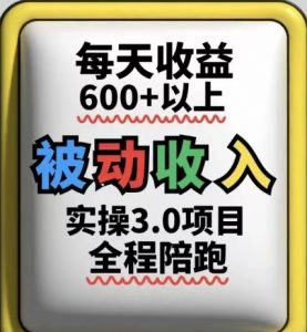 被动收入实操3.0项目，每天收益6张+以上，能长期操作-壹浩聊项目