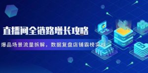 直播间全链路增长攻略,爆品场景流量拆解,数据复盘店铺霸榜实战-壹浩聊项目