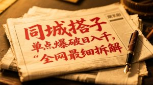 同城搭子群19.9单点爆破日入千，搭子组局月入万，全网最细拆解-壹浩聊项目