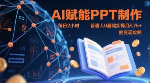AI赋能PPT制作，每日2小时，普通人0基础实操月入7k+ 的变现攻略-壹浩聊项目
