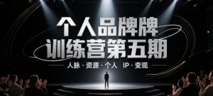 个人品牌训练营第五期,人脉·资源·个人IP·变现-壹浩聊项目