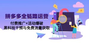 拼多多全链路运营5月课:付费推广+活动爆破,黑科技干预与免费流量获取-壹浩聊项目