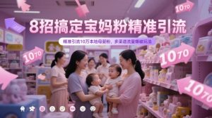 8招搞定宝妈粉精准引流，精准引流10万本地母婴粉，多渠道流量爆破玩法-壹浩聊项目