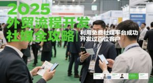 2025外贸流程开发社媒全攻略,利用免费社媒平台成功开发过百位客户-壹浩聊项目
